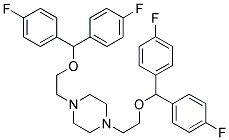 1,4-BIS[(2-DI(4-FLUOROPHENYL)METHOXY)ETHYL]PIPERAZINE 结构式