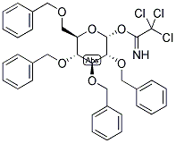 2,3,4,6-TETRA-O-BENZYL-ALPHA-D-GLUCOPYRANOSYL TRICHLOROACETIMIDATE 结构式