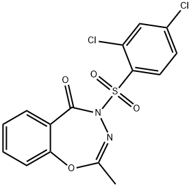 4-[(2,4-DICHLOROPHENYL)SULFONYL]-2-METHYL-1,3,4-BENZOXADIAZEPIN-5(4H)-ONE 结构式