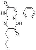 2-[(6-OXO-4-PHENYL-1,6-DIHYDROPYRIMIDIN-2-YL)THIO]HEXANOIC ACID 结构式