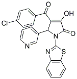 1-(1,3-Benzothiazol-2-yl)-4-(4-chlorobenzoyl)-3-hydroxy-5-pyridin-3-yl-1,5-dihydro-2H-pyrrol-2-one 结构式