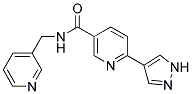 6-(1H-Pyrazol-4-yl)-N-(pyridin-3-ylmethyl)nicotinamide 结构式