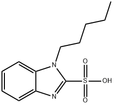 1-戊基-1H-苯并咪唑-2-磺酸 结构式