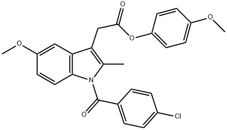 INDOMETHACIN ESTER, 4-METHOXYPHENYL- 结构式