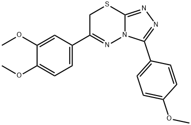 6-(3,4-DIMETHOXYPHENYL)-3-(4-METHOXYPHENYL)-7H-[1,2,4]TRIAZOLO[3,4-B][1,3,4]THIADIAZINE 结构式