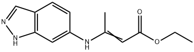 ETHYL (E)-3-(1H-INDAZOL-6-YLAMINO)-2-BUTENOATE 结构式