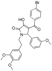 4-(4-BROMOBENZOYL)-1-(3,4-DIMETHOXYPHENETHYL)-3-HYDROXY-5-(3-METHOXYPHENYL)-1H-PYRROL-2(5H)-ONE 结构式