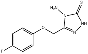 4-氨基-5-[(4-氟苯氧基)甲基]-4H-1,2,4-三唑-3-硫醇 结构式