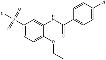 3-(4-氯苯甲酰胺)-4-乙氧基苯磺酰氯 结构式