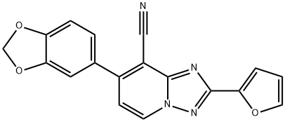 7-(1,3-Benzodioxol-5-yl)-2-(2-furyl)[1,2,4]triazolo[1,5-a]pyridine-8-carbonitrile 结构式