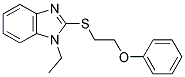 1-ETHYL-2-[(2-PHENOXYETHYL)THIO]-1H-BENZIMIDAZOLE 结构式