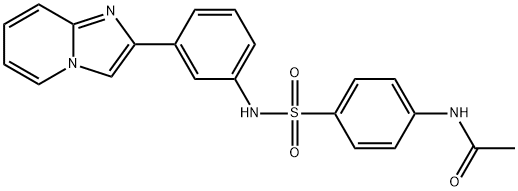 N-(4-[(3-IMIDAZO[1,2-A]PYRIDIN-2-YLANILINO)SULFONYL]PHENYL)ACETAMIDE 结构式