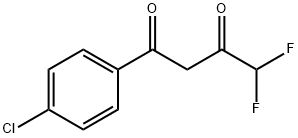 1-(4-氯苯基)-4,4-二氟丁烷-1,3-二酮 结构式