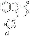 METHYL 1-[(2-CHLORO-1,3-THIAZOL-5-YL)METHYL]-1H-INDOLE-2-CARBOXYLATE 结构式