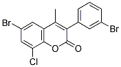 6-BROMO-3(3'-BROMOPHENYL)-8-CHLORO-4-METHYLCOUMARIN 结构式