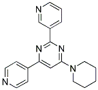 4-PIPERIDIN-1-YL-2-PYRIDIN-3-YL-6-PYRIDIN-4-YLPYRIMIDINE 结构式