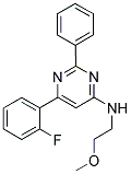 6-(2-FLUOROPHENYL)-N-(2-METHOXYETHYL)-2-PHENYLPYRIMIDIN-4-AMINE 结构式