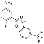 5-AMINO-2-FLUORO-N-(3-TRIFLUOROMETHYL-PHENYL)-BENZENESULFONAMIDE 结构式