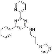N-[3-(1H-IMIDAZOL-1-YL)PROPYL]-6-PHENYL-2-PYRIDIN-2-YLPYRIMIDIN-4-AMINE 结构式