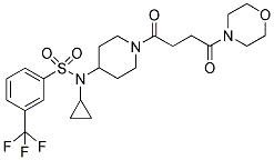 4-[4-(4-(CYCLOPROPYL((3-(TRIFLUOROMETHYL)PHENYL)SULPHONYL)AMINO)PIPERIDIN-1-YL)-1,4-DIOXOBUTYL]MORPHOLINE 结构式