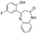 1,3-DIHYDRO-4-(5-FLUORO-2-HYDROXYPHENYL)-2H-1,5-BENZODIAZEPIN-2-ONE 结构式