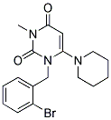 1-(2-BROMOBENZYL)-3-METHYL-6-PIPERIDIN-1-YLPYRIMIDINE-2,4(1H,3H)-DIONE 结构式