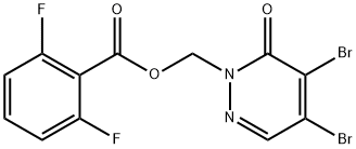 [4,5-DIBROMO-6-OXO-1(6H)-PYRIDAZINYL]METHYL 2,6-DIFLUOROBENZENECARBOXYLATE 结构式