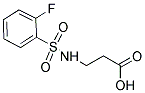 3-(2-FLUORO-BENZENESULFONYLAMINO)-PROPIONIC ACID 结构式