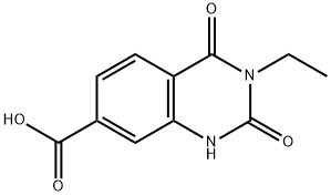3-乙基-2,4-二氧代-1,2,3,4-四氢喹唑啉-7-羧酸 结构式