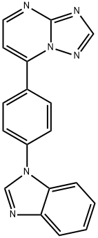 7-[4-(1H-1,3-Benzimidazol-1-yl)phenyl][1,2,4]triazolo[1,5-a]pyrimidine 结构式