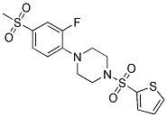 1-[2-FLUORO-4-(METHYLSULFONYL)PHENYL]-4-(THIEN-2-YLSULFONYL)PIPERAZINE 结构式