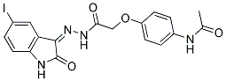 3-(2-(4-ACETAMIDOPHENOXY)ACETYLHYDRAZIDYL)-5-IODO-2-OXOINDOLINE 结构式