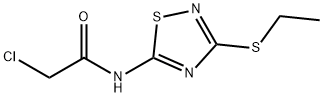 2-氯-N-(3-乙基硫基-[1,2,4]噻二唑-5-基)-乙酰胺 结构式