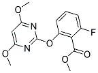 2-[(4,6-DIMETHOXYPYRIMIDIN-2-YL)OXY]-6-FLUOROBENZOIC ACID, METHYL ESTER 结构式