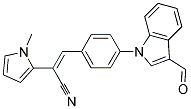 (Z)-3-[4-(3-FORMYL-1H-INDOL-1-YL)PHENYL]-2-(1-METHYL-1H-PYRROL-2-YL)-2-PROPENENITRILE 结构式