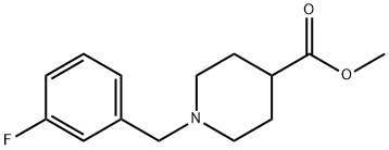 1-(3-氟苄基)哌啶-4-羧酸甲酯 结构式