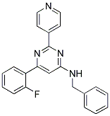 N-BENZYL-6-(2-FLUOROPHENYL)-2-PYRIDIN-4-YLPYRIMIDIN-4-AMINE 结构式