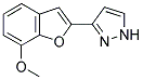 3-(7-METHOXY-1-BENZOFURAN-2-YL)-1H-PYRAZOLE 结构式