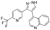 4-[3-(6-(TRIFLUOROMETHYL)PYRIDIN-3-YL)-1H-PYRAZOL-4-YL]QUINOLINE 结构式