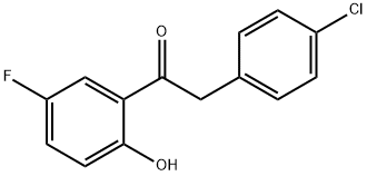 2'-(4-氯苯基)-2-羟基-5-氟苯乙酮 结构式