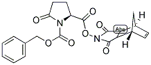 Z-L-PYROGLUTAMIC ACID N-HYDROXY-5-NORBORNEN-2,3-DICARBOXIMIDE ESTER 结构式