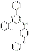 [6-(2-FLUORO-PHENYL)-2-PHENYL-PYRIMIDIN-4-YL]-(4-PHENOXY-PHENYL)-AMINE 结构式