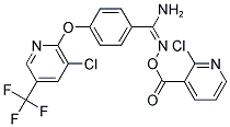 2-AMINO-1-AZA-2-(4-(3-CHLORO-5-(TRIFLUOROMETHYL)(2-PYRIDYLOXY))PHENYL)VINYL 2-CHLOROPYRIDINE-3-CARBOXYLATE 结构式