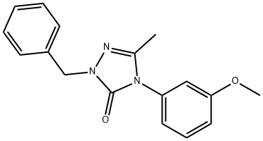2-Benzyl-4-(3-methoxyphenyl)-5-methyl-2,4-dihydro-3H-1,2,4-triazol-3-one 结构式