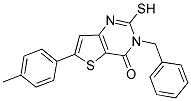 3-BENZYL-2-MERCAPTO-6-P-TOLYL-3H-THIENO[3,2-D]PYRIMIDIN-4-ONE 结构式