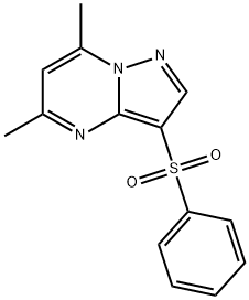 5,7-DIMETHYL-3-(PHENYLSULFONYL)PYRAZOLO[1,5-A]PYRIMIDINE 结构式