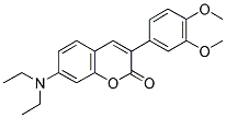 7-DIETHYLAMINO-3(3',4'-DIMETHOXYPHENYL)COUMARIN 结构式