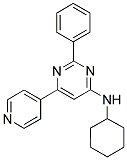 N-CYCLOHEXYL-2-PHENYL-6-PYRIDIN-4-YLPYRIMIDIN-4-AMINE 结构式