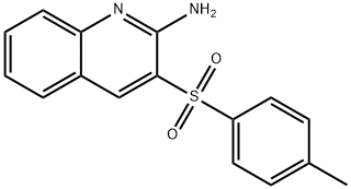 3-[(4-METHYLPHENYL)SULFONYL]-2-QUINOLINAMINE 结构式