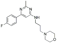 6-(4-FLUOROPHENYL)-2-METHYL-N-(3-MORPHOLIN-4-YLPROPYL)PYRIMIDIN-4-AMINE 结构式